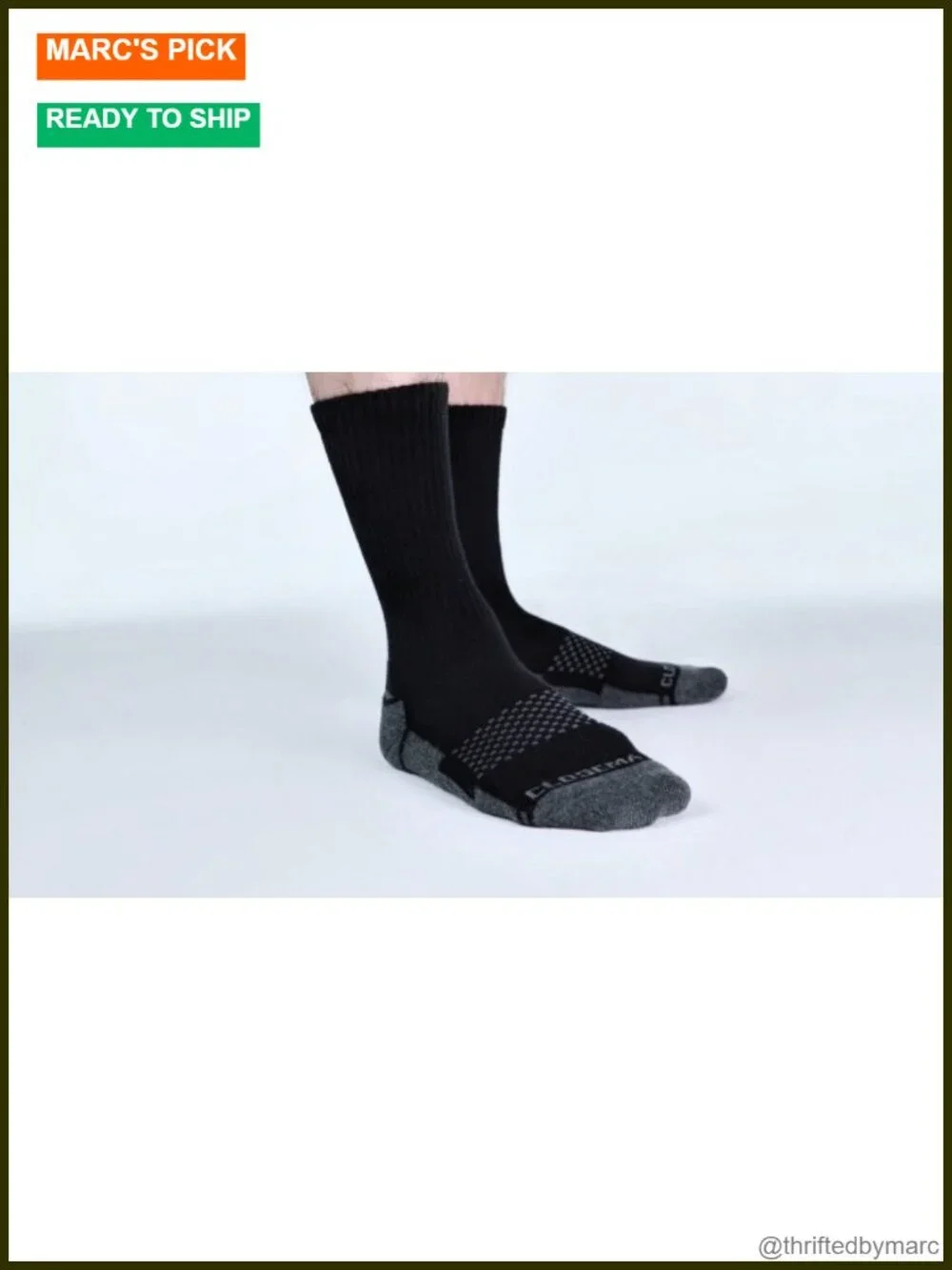 Moisture-Wicking Athletic Cushioned Crew Socks 6 Pairs Cotton Comfy Running